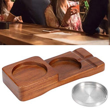 Posacenere per sigari, portasigari squisito, resistente in legno per sala sigari da ufficio a casa(Square (with ashtray))