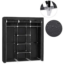 Sarah Armadio Cubo Guardaroba Modulare con 20 Scomparti Mobiletto per Il Bagno, Camera da Letto, Ingresso, Scarpiera Credenza Comò 175 * 150 * 45cm Colore Nero