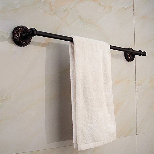 MBYW Portasciugamani Moderno Portasciugamani Elegante per Il Bagno di Moda Asciugamano da Bagno_Black Portasciugamani da Bagno Antico Porta Asciugamani da Bagno Asta Singola in Bronzo Nero