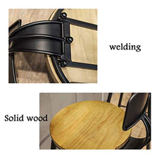 LLT Pratico sgabello Sgabelli Sgabello Alto Bar Chair Bar Cucina Colazione pranzo struttura della sedia Black Metal in massello tondo schienale del sedile di sicurezza,65CM,65CM