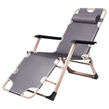SHUAIIJUAN Sedia per il tempo libero domestico Sedie da giardino Grey for Beach Patio |Sdraio da spiaggia reclinabile |Di campeggio esterna pieghevole sedie reclinabili gambe a sezione quadrata in acc