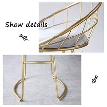 Sgabello da bar moderno Tavolo da cucina Sgabelli da bar Sgabello da bar Bancone Sedia da pranzo con schienale su gambe in metallo con poggiapiedi Sgabelli alti imbottiti morbidi 45/65/75 cm Carico ma