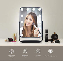 FYHpet Specchio per vanità Illuminato con 12 lampadine a LED dimmerabili e Design del Comando Touch, specchi Cosmetici di Trucco con luci