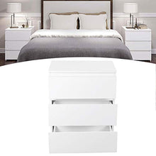 GXP Tavolo Notturno Bianco 3 Cassetti Cabinetto Comodino Comodino Ad Alto Comodino Mobili da Camera Lucida