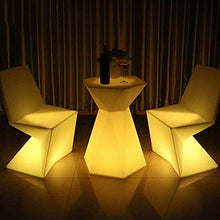 Wlnnes Chair Ricaricabile a LED LED Ricaricabile Chair Tavolino Creativo con 16RGB remoto Regola Illuminazione a Colori Esterni Casa di sede della Sedia Tavolo Terra Partito Pool Bar
