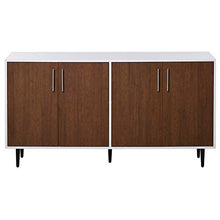 homcom Mobile Credenza Vintage Classica in Legno Madia Bassa per Cucina Moderna Sala da Pranzo, Marrone, 147.2x40.5x76.2cm