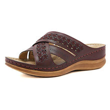 Sandali Donna Sandali Zeppa Scarpe Passeggio Spiaggia, Sandali Donna Sexy Tacco Zeppa Sandali Punta Aperta Retro, Moda Comode Morbido Antiscivolo Ciabatte Casa Infradito,C,41