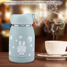 Rockyin Acciaio Inossidabile Carino Coniglio Modello Vuoto Tazza della Bottiglia Mug Thermos Cup Acqua (Blu)