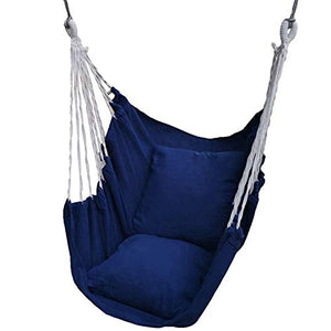 Amaca a Poltrona Sedia sospesa da Giardino Bambini/Adulto con 2 Cuscini, Portata 200kg, per Interno Esterno Campeggio (Color : Blue)