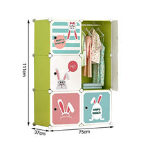 Cassapanche GGJIN Moderno Semplice Economico Piastra Armadio for Bambini dell'Assemblea plastica Piccola Camera da Letto (Color : Green)