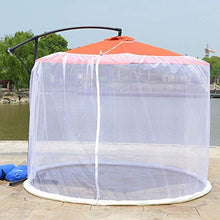 2021 Nuovo Ombrellone Zanzariera Ombrellone Il tuo ombrellone in un gazebo Zanzariera Parasole da esterno Prato da giardino g Ombrellone Copertura parasole (Colore: Bianco, Dimensioni: Roma 300x300x23