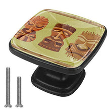 Tribù hawaiana 4 PCS Pomelli per Porta, Pomolo per Mobile, Pomelli per Mobili con Viti, Maniglia per Armadietto, Pomelli per Porta, Pomelli per Cassetti per Porta, Armadio, Cassetto e Credenza