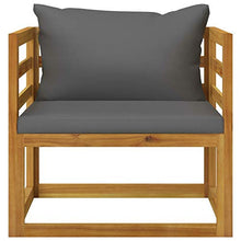 Tidyard Set 6 pz Divani da Giardino Modulari 3 Posti in Legno Massello di Acacia con Penisola Poltrona e Tavolino,Salotto da Giardino in Legno,Set Divani Modulari da Giardino Esterno,Divano in Legno
