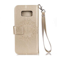 Bear Village® Cover per Samsung Galaxy S8, Anti Graffio Custodia in Pelle con TPU Interno, Alta qualità Galaxy S8 Cover con Chiusura Magnetica, Oro