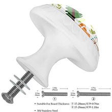 Tier des Waldes 4 PCS Pomelli per Porta, Pomolo per Mobile, Pomelli per Mobili con Viti, Maniglia per Armadietto, Pomelli per Porta, Pomelli per Cassetti per Porta, Armadio, Cassetto e Credenza