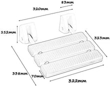 Nologo Sicurezza Giallo Doccia Sgabello Pieghevole a Parete Bagno Chair Corridoio Sedia Parete Anziani Anti-Slip Doccia Sedia Doccia Sedile Sgabello 32.2X32.3X33.8cm