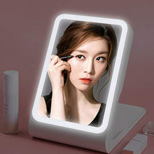 Yinuoday Due- in- Uno Multifunzionale Specchio per Il Trucco HA Condotto Dimmerabile Portatile Specchio Cosmetico con Tre Livelli di Luminosità Luci con Lampada del Chiodo E Tre Opzioni di