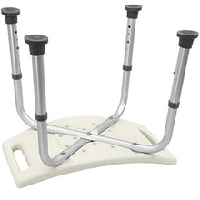 PrimeMatik Sgabello da Doccia ergonomico Antiscivolo Regolabile in Altezza Imbottito (kd08), Bianco, Taglia Unica