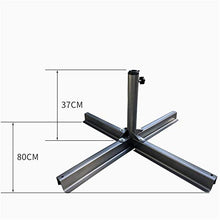 SHDT Base per Ombrellone in Metallo, Base A Croce, Base per Ombrellone da Giardino per Patio All'aperto, Spiaggia con Prato, Dimensione del Foro per Ombrellone Regolabile,A
