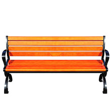QHW Panca da Giardino per Esterni, mobili in Legno massello Verniciato a 3 posti, Decorazione Semplice e Moderna per terrazza/Parco, 120x40x74cm, 150x40x74cm