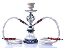 Tabacco Narghile, Narghilè Portatile di Piccole Dimensioni con Narghilè Portatile con Doppi Tubi in Ceramica Sapori di Tabacco Ciotola Tenaglie di Carbone Accessori Chicha Narguile