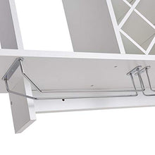 COSTWAY Mensola per Vino da Parete, Scaffale da Parete per Vino con Ripiani, in Legno, Bianco, 80 x 20 x 58,5 cm