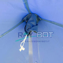 RAY BOT. Gazebo pieghevole 3x3 in alluminio con pali esagonali da 45mm e tessuto impermeabile. Linea professionale (Con Teli Laterali, Grigio)