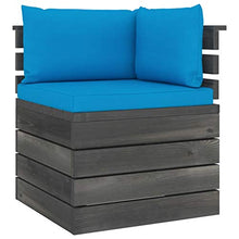 FAMIROSA Set Divani da Giardino su Pallet 6 pz con Cuscini Massello Pino-1891