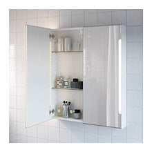 Ikea Storjorm - Armadietto a specchio con 2 ante e luce bianca 202.500.69, misura 31 1/2 x 15 1/2 x 87 3/4 "