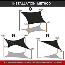 LINGXING Vela Ombreggiante, Tettuccio Parasole da Giardino Resistente all'Acqua Rettangolare 96,5% Blocco UV con Corda Libera (6X8m,Blu)