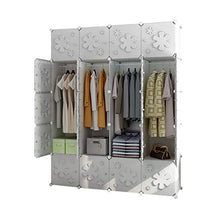 Armadio per appendere vestiti combinati armadi modulari Armoire armadio armadio a cubo per libri, giocattoli Rollsnownow, plastica, 183x147x47cm(A)