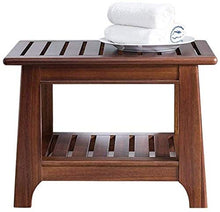 qiuqiu Sgabelli da Bagno Sgabello da Bagno in Teak da Bagno, Sgabello da Doccia Antiscivolo Impermeabile Antiscivolo, Sgabello Basso in Legno Massello, Utilizzato per Il Bagno degli Anziani