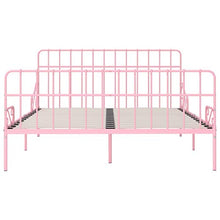 SKM Giroletto con Doghe Rosa in Metallo 200x200 cm