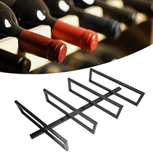 Rodipu Portabottiglie per Vino, portabottiglie Multifunzionale per Vino Rosso, mensola portaoggetti a Parete per(Inclined Wine Rack for 4 Bottles Black)
