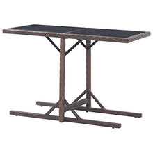 Festnight Tavolo da Giardino, Tavolo da Esterno Marrone, Tavolino da Giardino 110x53x72 cm