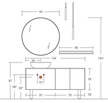 Dafne Italian Design Mobile Bagno Moderno con lavabo a Terra – Castagno Naturale Levigato e Gres porcellanato Ardesia Bianca
