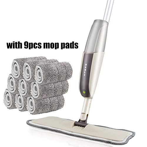 SSAYY Spray Mop Kit Mop Spray per Pavimenti con Cuscinetti in Microfibra Riutilizzabili Mop per Maniglie Professionali per La Pulizia di Piastrelle in Ceramica in Legno Laminato in Legno