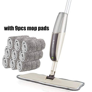SSAYY Spray Mop Kit Mop Spray per Pavimenti con Cuscinetti in Microfibra Riutilizzabili Mop per Maniglie Professionali per La Pulizia di Piastrelle in Ceramica in Legno Laminato in Legno