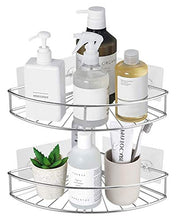 Mensola doccia Doccia angolare Caddy, Scaffale doccia a parete con adesivo, Sus304 Scaffale per il bagno in acciaio inox Nessuna perforazione, organizzatore di stoccaggio per servizi igienici, cucina