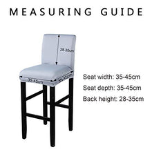 Fodera per sedia da bar Coprisedie per seggio da Sala da Pranzo, Tessuto da Stretch Lavabile e Rimovibile ElasticizzatoSgabello da bar Protector sgabelli Coprisedile con Schienale (coffee, 2)