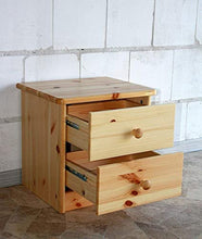 Steens 17800219 - Comodino"Mario", 41 x 42 x 35 cm, legno di pino massiccio, verniciatura naturale, beige