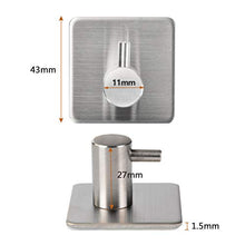 YANSHON Ganci Adesivi 6pz Gancio Appendi Accappatoio Adesivo Adesivo Ganci Portasciugamani GanciI porta accappatoio e asciugamani Acciaio Inox per Cappotti, Borsetta, Asciugamani, Bagno, Cucina