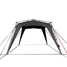 Qeedo Quick Space Camping Pavillon (3x3m) con protezione dai raggi UV (UV80) & Dark-Coating - antivento, montaggio rapido, 8 persone - grigio