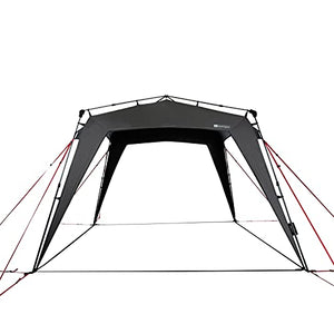 Qeedo Quick Space Camping Pavillon (3x3m) con protezione dai raggi UV (UV80) & Dark-Coating - antivento, montaggio rapido, 8 persone - grigio
