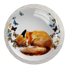 Maniglie per cassetti Manopole per cassetti Manopole rotonde Confezione da 4 per armadietto, cassetti, cassettiere, cassettiere ecc. WatercolFox Con Farfalla