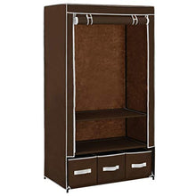 Festnight Guardaroba Portatile, Armadio in Tessuto Marrone 87x49x159 cm