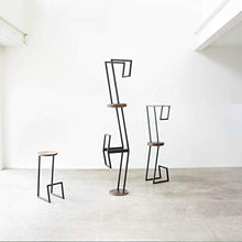 FACC Sgabelli da Bar in Legno, Sgabelli Bar Metallo, Sedie da Bar Interno, Stile Minimalista Nordico, Sedile Rotondo, può Sopportare 150 kg, per Il caffè della Sala da Pranzo del Pub