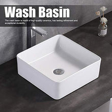 Ausla Lavabo da incasso rettangolare in ceramica Lavabo 38 x 38 x 13,3 cm Bianco
