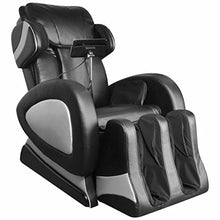 Vislone Poltrona da Massaggio Relax Elettrica Reclinabile in Ecopelle Nera Schermo Comandi,Poltrona Massaggiante Relax Elettrica Reclinabile in Similpelle Nera con Schermo Comandi