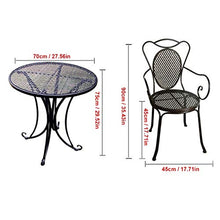 CGBF-Garden Bistro 3 Pezzi Mobilia del Balcone del Patio Smontabile del Metallo All'aperto